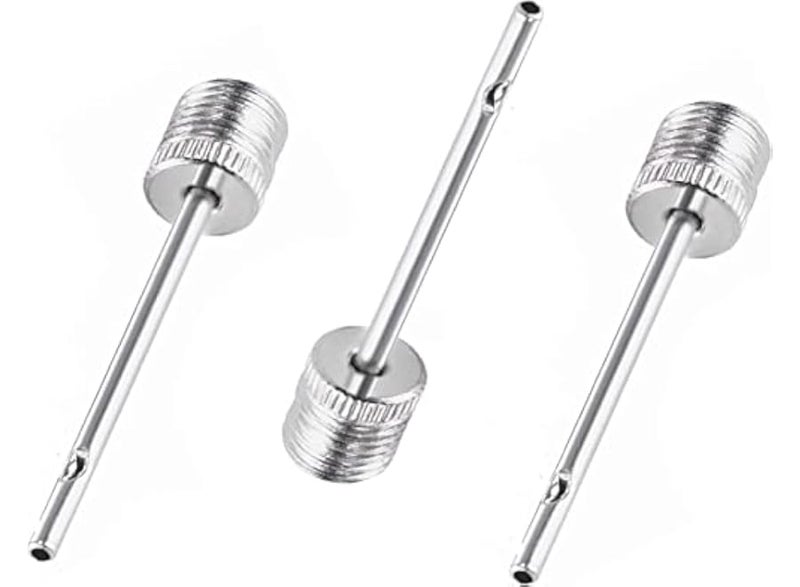 Ball pump inflation needle, stainless steel air pump needles ideal for inflating footballs, basketballs, volleyballs and all other sports balls (3-pack) - Image 1