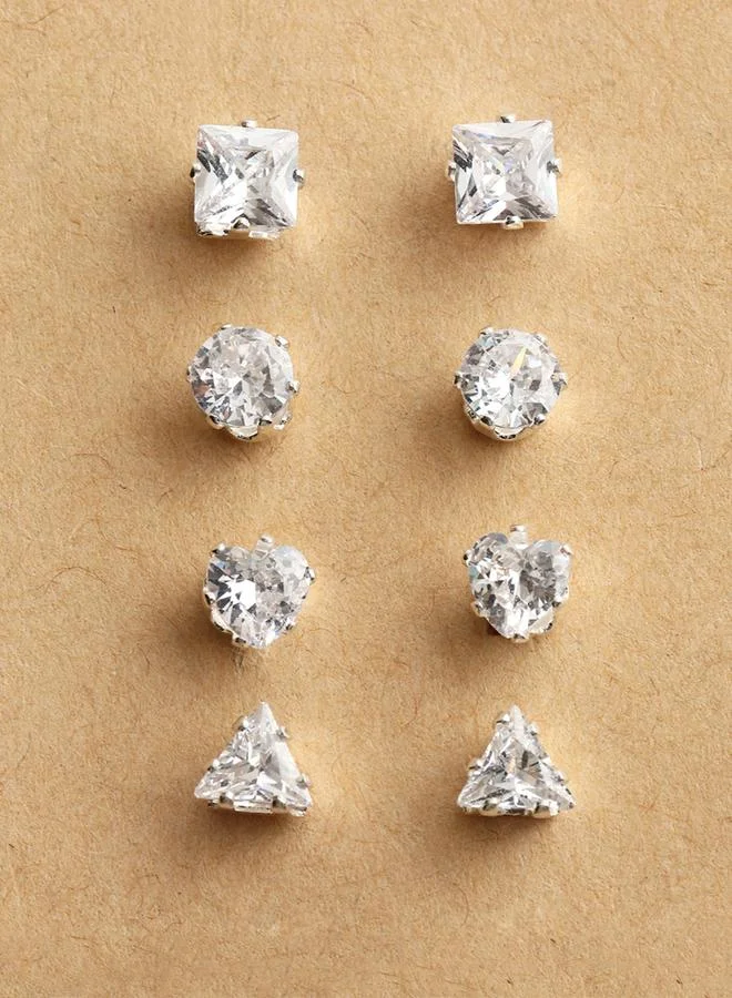 تايك تو مجموعة من 4 - أقراط مرصعة بفصوص