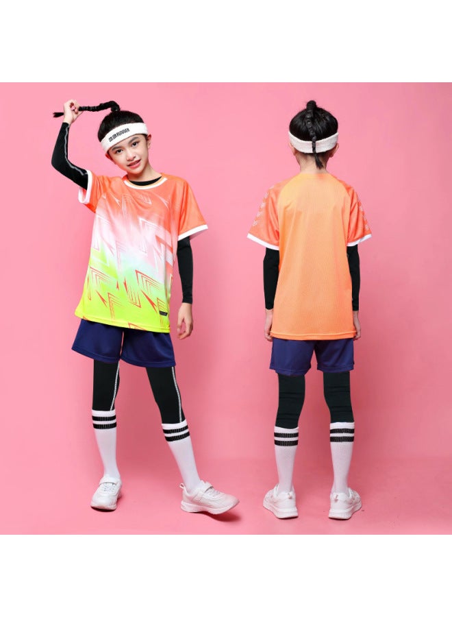 5030 Orange Autumn And Winter Four-piece Set (men And Women With) Football Jersey - Image 1