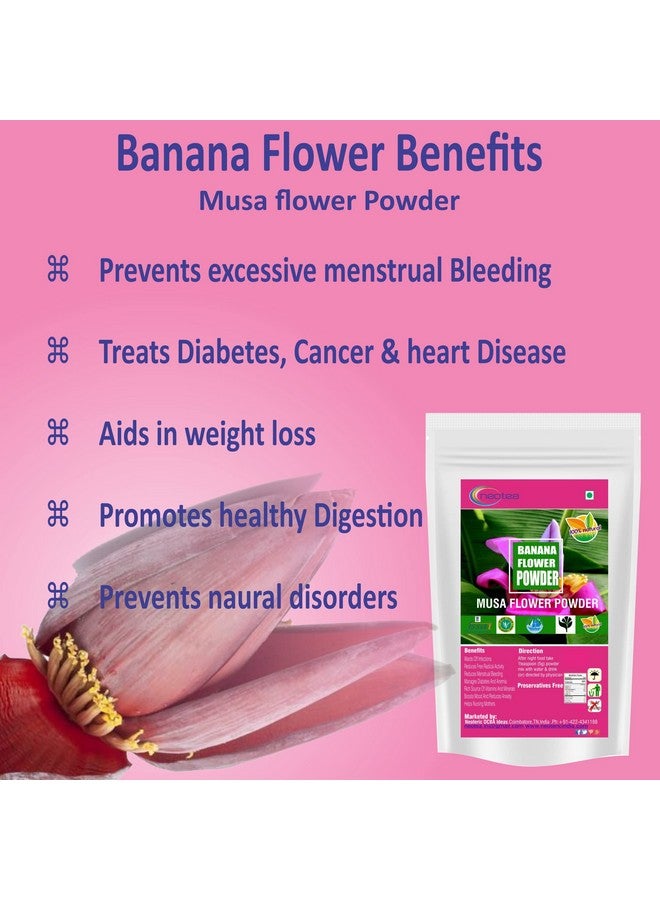 نيو تي مسحوق زهرة الموز من نيوتيا، خالي من المواد الحافظة، غني بالعناصر الغذائية الدقيقة، جاهز للطهي، جيد للتحضير، فادا، نقي وطبيعي بنسبة 100%، يدعم صحة العظام، غير معدّل وراثيًا، عبوة 300 جرام، عبوة واحدة - Image 3