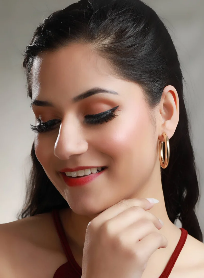 Priyaasi Rose Circular Half Hoop Earrings