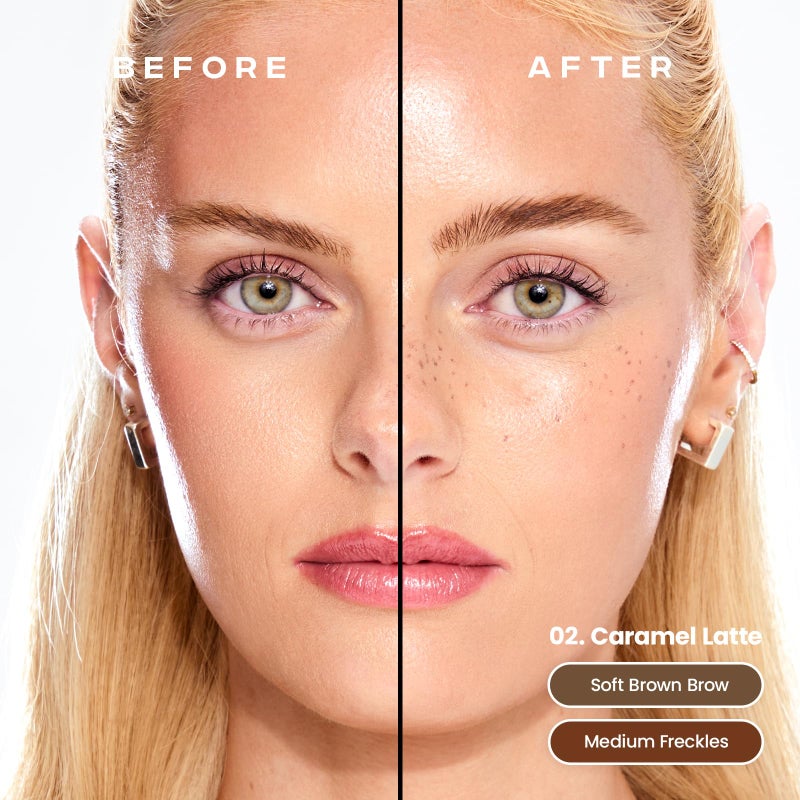 Sacheu Brow & Freckle STAY-N Tinted Eyebrow Gel & Faux Freckle Pen â€” 2-in-1 Longwear Water Resistant Brows Tint, Cruelty-Free & Vegan, Caramel Latte - Image 3
