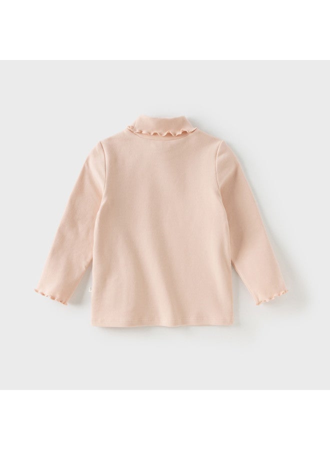 Mall-same Kids Long Sleeve T-shirt, Spring/autumn Girls High Neck Lace Blouse Base Layer - Image 3