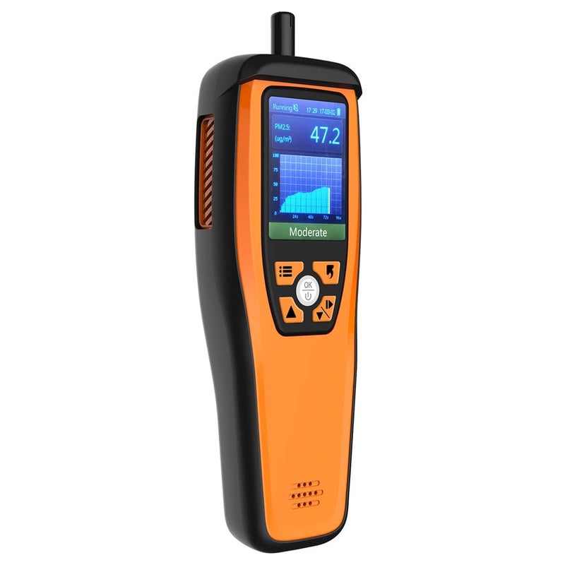 Temtop Temtop Air Quality Meter: Precision Indoor/Outdoor CO2, PM2.5, PM10, Detection with Audio Alarm, Temperature & Humidity Insights for Enhanced Home Comfort, M2000C  - Image 1