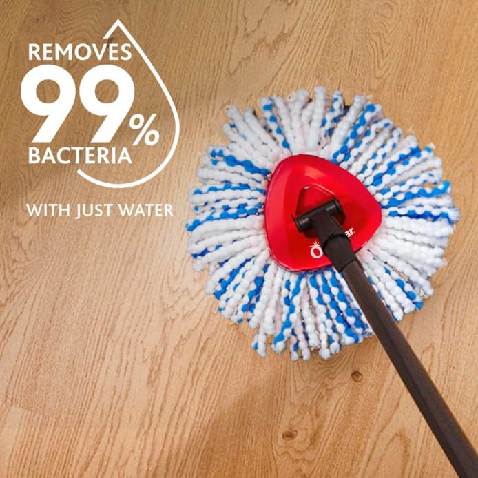 o cedar O-Cedar Genuine RinseClean Deep Clean Spin Mop Head Replacement (1-Pack) | 40% More Cleaning Power | Microfiber Refill | Machine Washable | Compatible with O-Cedar EasyWring RinseClean Spin Mop System - Image 4