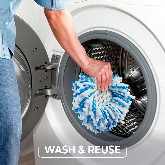 o cedar O-Cedar Genuine RinseClean Deep Clean Spin Mop Head Replacement (1-Pack) | 40% More Cleaning Power | Microfiber Refill | Machine Washable | Compatible with O-Cedar EasyWring RinseClean Spin Mop System - Image 5
