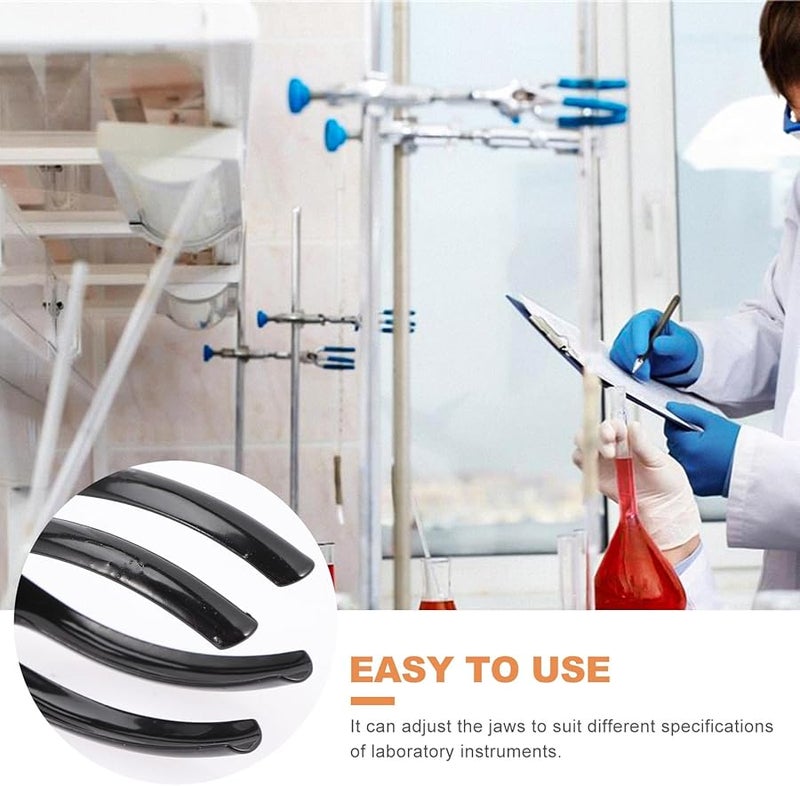 Adjustable 4 Prong Metal Flask Clamp Holder Spray Coated Iron for Laboratory Stand Support - Image 3