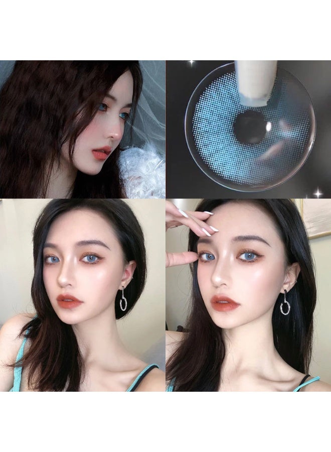 هابييمين عدسات لاصقة تجميلية سنوية للجنسين بلون التوت الأزرق، مجموعة تكبير مع علبة - Image 4