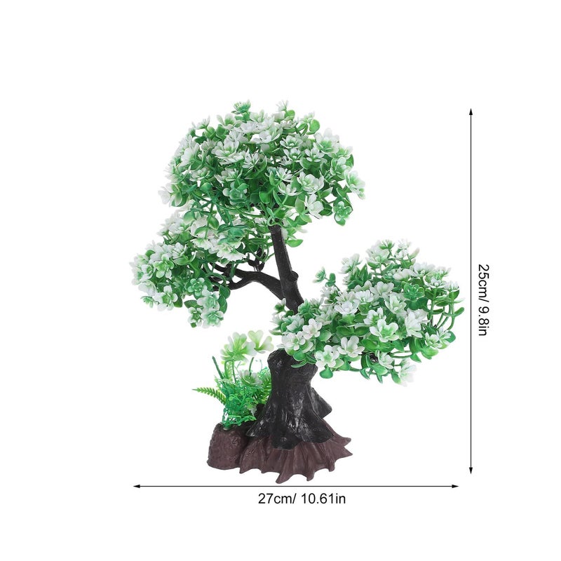 HOMSFOU Aquarium Plastic Plants Fish Tank Tree Ornaments Realistic Artificial Aquatic Decoration Miniature Landscape Decor for Office Home Aquariums - Image 3