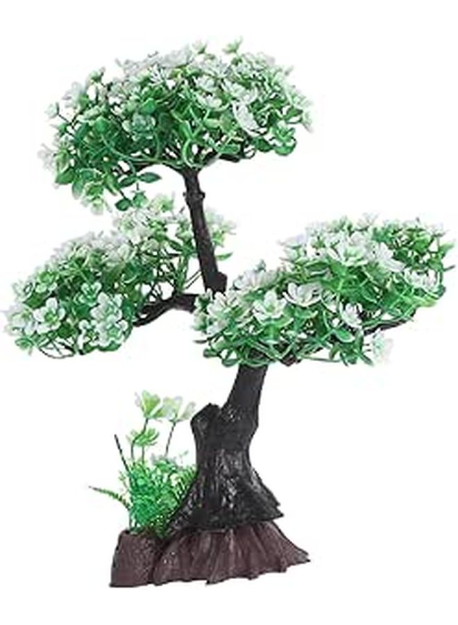 HOMSFOU Aquarium Plastic Plants Fish Tank Tree Ornaments Realistic Artificial Aquatic Decoration Miniature Landscape Decor for Office Home Aquariums - Image 1