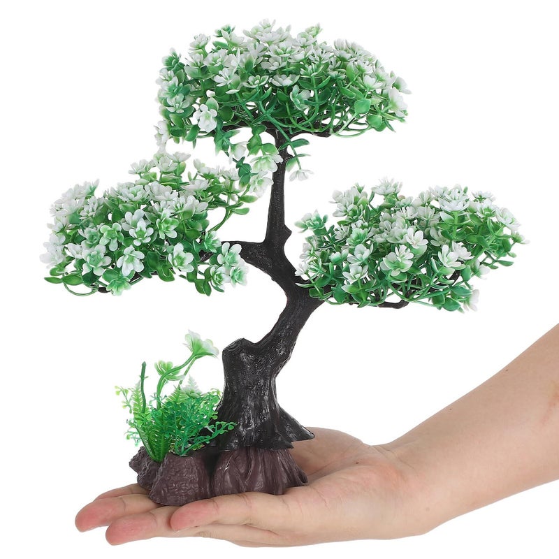 HOMSFOU Aquarium Plastic Plants Fish Tank Tree Ornaments Realistic Artificial Aquatic Decoration Miniature Landscape Decor for Office Home Aquariums - Image 5