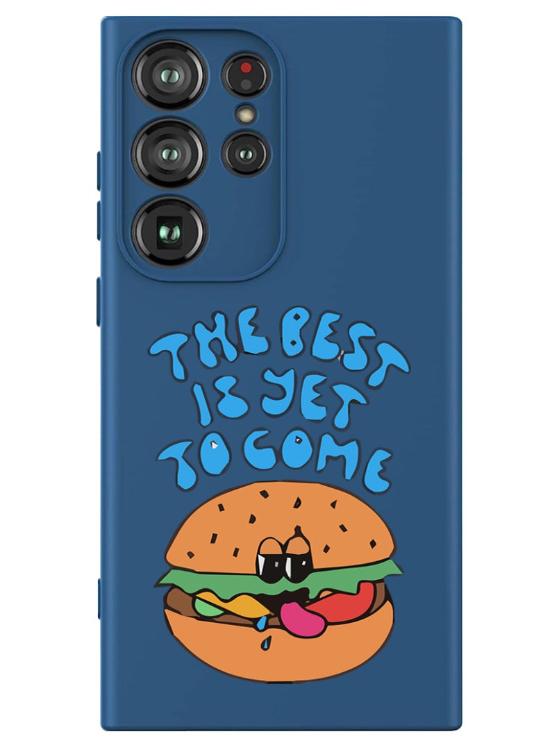 Theodor Protective Slim Fit Case Liquid Silicone Cover with Full Body Protection Anti-Scratch Shockproof Case For Samsung Galaxy S24 Ultra (Blue) - Best is yet to come - Image 1