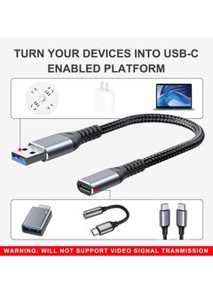 TYCOM Tycom USB C Female to USB Male Adapter, 5inch USB A to Type C Connector, Compatible with iPhone 12 Mini/12 Pro Max/11 Pro Max, Type-C Earphone 2 Pack.  - Image 2