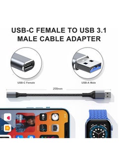 TYCOM Tycom USB C Female to USB Male Adapter, 5inch USB A to Type C Connector, Compatible with iPhone 12 Mini/12 Pro Max/11 Pro Max, Type-C Earphone 2 Pack.  - Image 4
