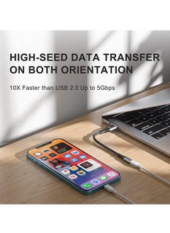 TYCOM Tycom USB C Female to USB Male Adapter, 5inch USB A to Type C Connector, Compatible with iPhone 12 Mini/12 Pro Max/11 Pro Max, Type-C Earphone 2 Pack.  - Image 3