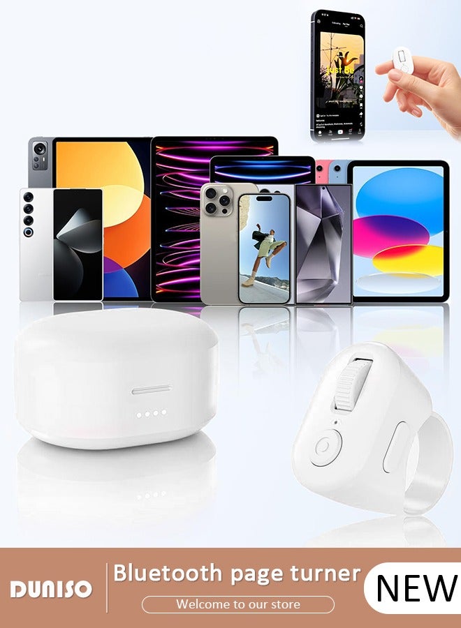 TikTok Scroll Ring,  Turner for iPhone iPad, Wireless Bluetooth Camera Remote Control, Suitable for TIK Tok, iPhone, iPad, Android