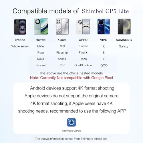 Shimbol CP5 lite Selfie Monitor Screen iPhone 1080P Wireless RecordingMagnetic Phone Vlog Selfie Monitor Screen Using Phone Rear Camera for Live Stream TikTokCompatible with iOS Android Gray Case - Image 3