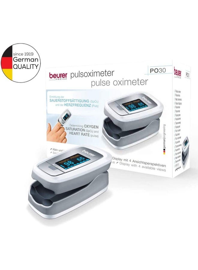 Beurer PO 30 Pulse Oximeter Accurate Blood Oxygen Level & Heart Rate Monitor for Home Use - Image 2