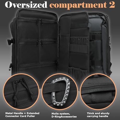 XINTREY Tactical Chef Knife Backpack Professional Knife Carrying Bag Travel Organizer Case with 30+ Pockets for Culinary Tools - Image 5