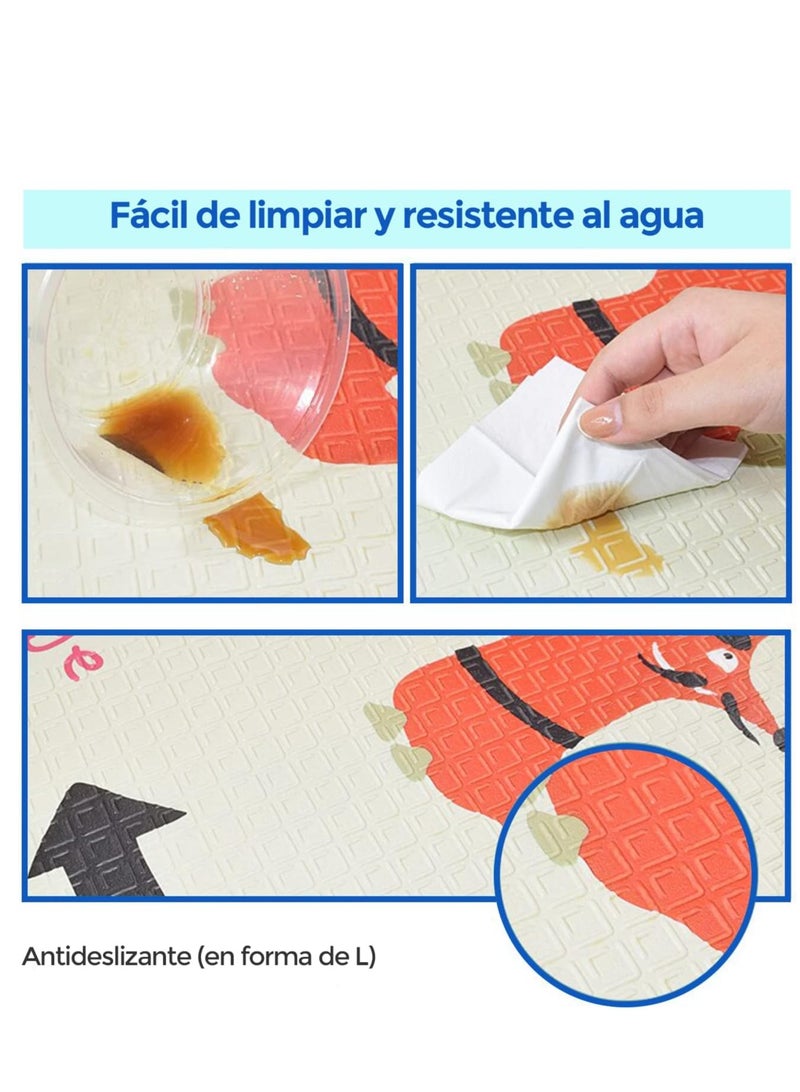 Foldable double-sided educational children's play mat - Image 2