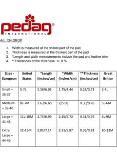Pedag Pedag Drop | German Made | Metatarsal Pads | Anatomically Correct | Metatarsal Arch Support | Vegetable Tan Leather | Self Adhesive | White | Size X-Large, Fits EU 44-46 / US Men 11-13 | 3 Pairs  - Image 4