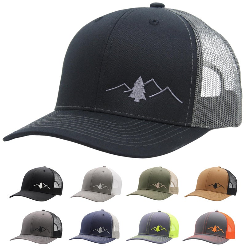 LINDO Trucker Hat [ The Great Outdoors: Black/Graphite ] - Image 1