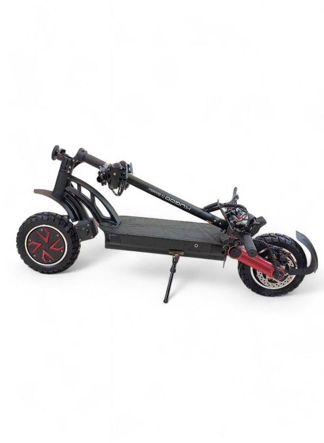 KUGOO - Electric Folding Scooter with 2400W Dual Motor, 48V 20.8Ah Battery, 60KM/h Max Speed, 70KM Range, Remote Start and Lock System, Dual Bright Headlights and 150KG Load Capacity with Helmet and Safety Vest - Image 1