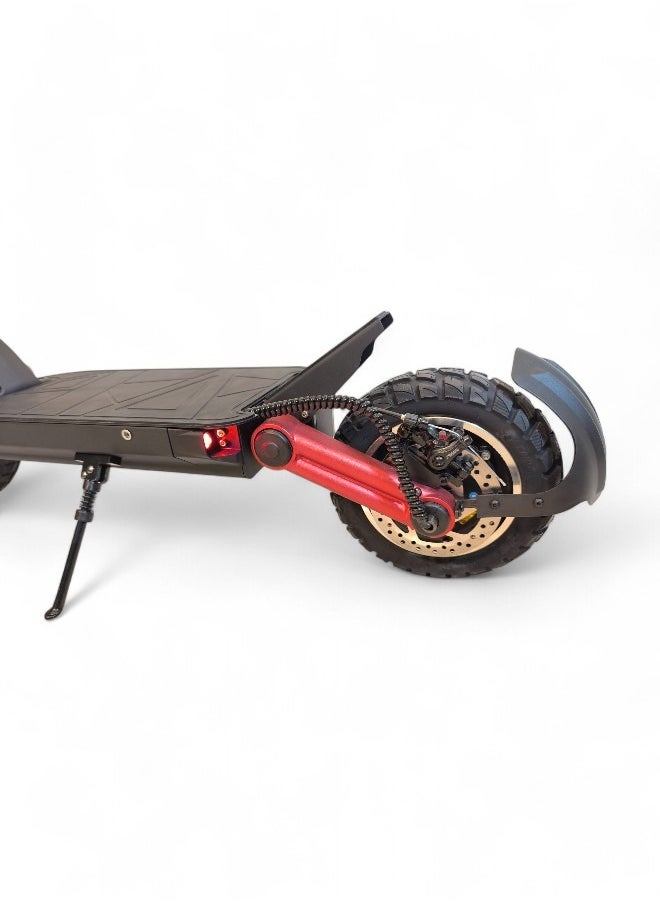KUGOO - Electric Folding Scooter with 2400W Dual Motor, 48V 20.8Ah Battery, 60KM/h Max Speed, 70KM Range, Remote Start and Lock System, Dual Bright Headlights and 150KG Load Capacity with Helmet and Safety Vest - Image 1