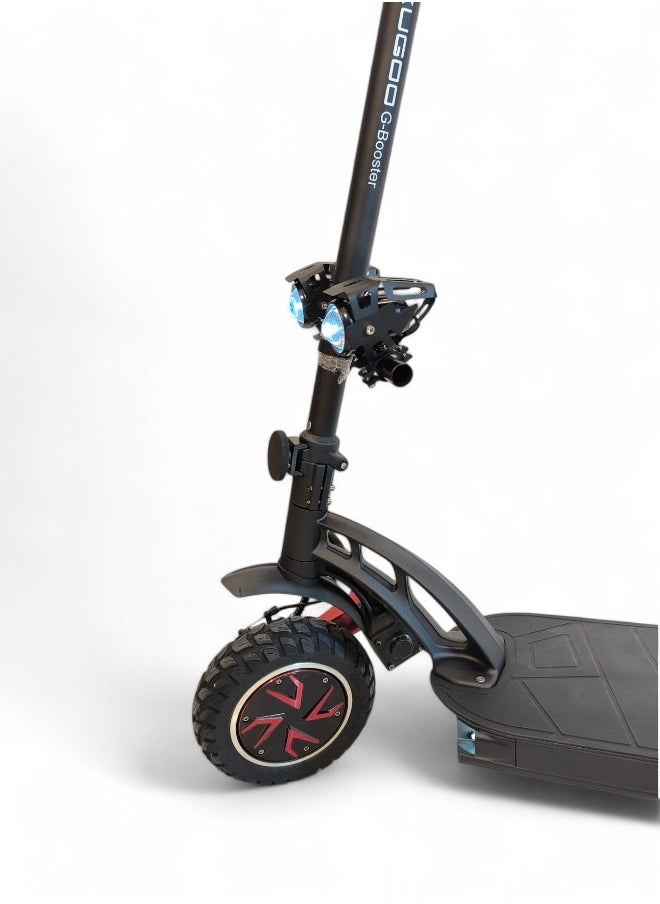 KUGOO - Electric Folding Scooter with 2400W Dual Motor, 48V 20.8Ah Battery, 60KM/h Max Speed, 70KM Range, Remote Start and Lock System, Dual Bright Headlights and 150KG Load Capacity with Helmet and Safety Vest - Image 1