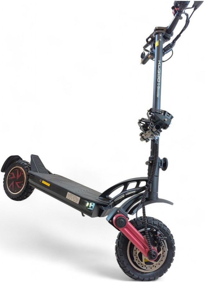 KUGOO - Electric Folding Scooter with 2400W Dual Motor, 48V 20.8Ah Battery, 60KM/h Max Speed, 70KM Range, Remote Start and Lock System, Dual Bright Headlights and 150KG Load Capacity with Helmet and Safety Vest - Image 1