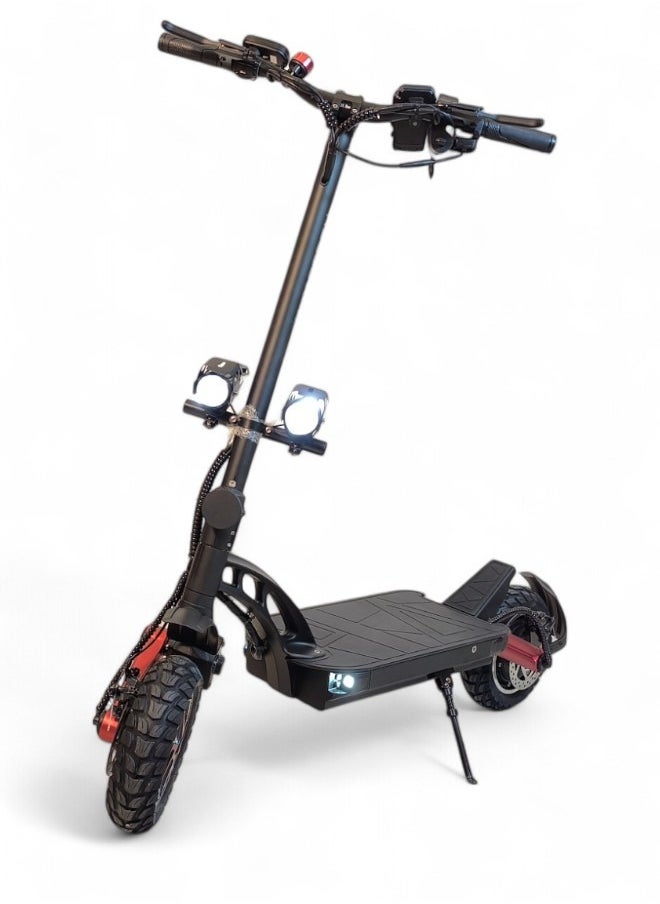 KUGOO - Electric Folding Scooter with 2400W Dual Motor, 48V 20.8Ah Battery, 60KM/h Max Speed, 70KM Range, Remote Start and Lock System, Dual Bright Headlights and 150KG Load Capacity with Helmet and Safety Vest - Image 1