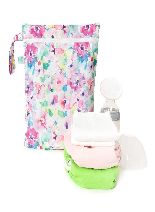 BUMKiNs - Bumkins Waterproof Wet Dry Bags for Baby, Travel, Swimsuit, Cloth Diapers, Pump Parts, Gym Clothes, Toiletries, Strap to Stroller, Zipper Reusable Bag, Packing Pouch - Image 1