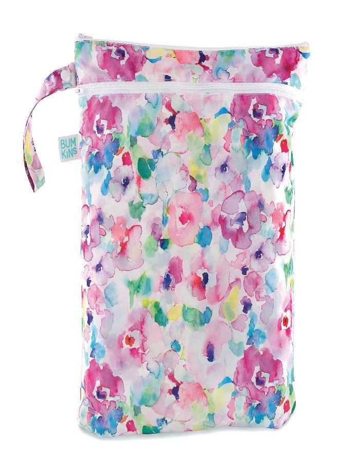 BUMKiNs - Bumkins Waterproof Wet Dry Bags for Baby, Travel, Swimsuit, Cloth Diapers, Pump Parts, Gym Clothes, Toiletries, Strap to Stroller, Zipper Reusable Bag, Packing Pouch - Image 1