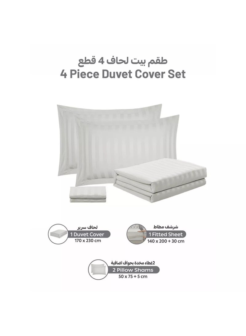 Full 4-piece hypoallergenic ultra-soft duvet cover set - 170 x 230 cm - Image 3