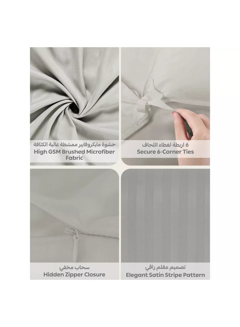 Full 4-piece hypoallergenic ultra-soft duvet cover set - 170 x 230 cm - Image 4
