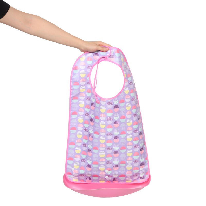 Adult Bibs: Washable Clothing Protector with Reusable Feeding Bib for Adult Senior Elderly Disable - Image 2