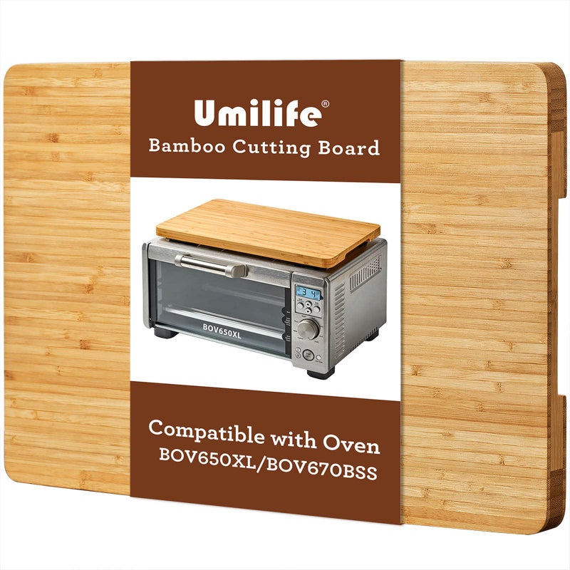 Cutting board Compatible with Breville BOV650XLBOV670BSS Compact Smart Oven Accessories for Countertop Toaster Oven With Heat Resistant Silicone Feet Creates Storage Space Protects Cabinets