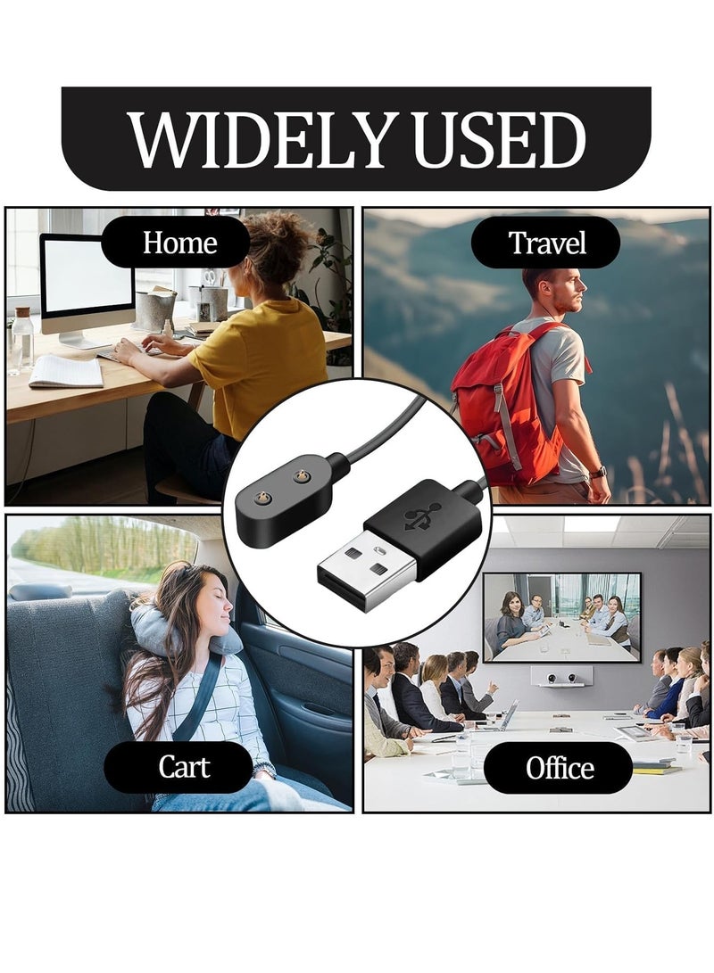 كابل شاحن USB متوافق مع ساعة هواوي فيت/فيت 2/فيت ميني/باند 9/8/7/6/6 برو/هونر باند 9/7/6/ساعة ES/4X/4Pro بديل سلك شحن مغناطيسي، 100 سم - Image 4