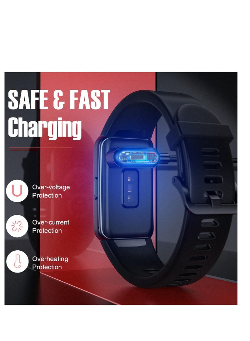 كابل شاحن USB متوافق مع ساعة هواوي فيت/فيت 2/فيت ميني/باند 9/8/7/6/6 برو/هونر باند 9/7/6/ساعة ES/4X/4Pro بديل سلك شحن مغناطيسي، 100 سم - Image 5