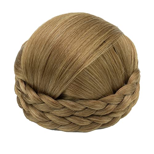 IMISSU Small Size Hair Bun Wigs Updo Styles Braided Chignon Dancer Hair Covers Donut Hairpiece Scrunchie Mix Copper - Image 5