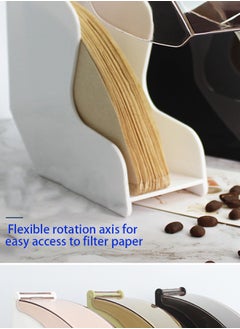 HaveDream Coffee Filter Paper Box, Filter Paper Dustproof Storage Box - White  - Image 3