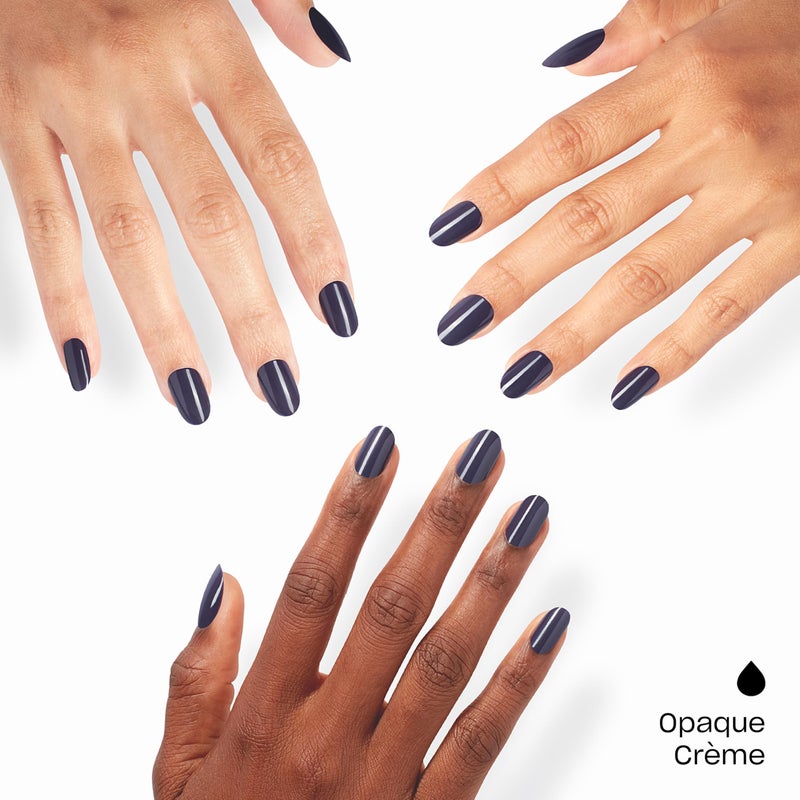OPI On Point Less is Norse | Short Round Dark Deep Blue Press On Nails | 24 Count with Nail Glue | Long Lasting, Reusable, Non-damaging | Fall 2025 Shades - Image 3