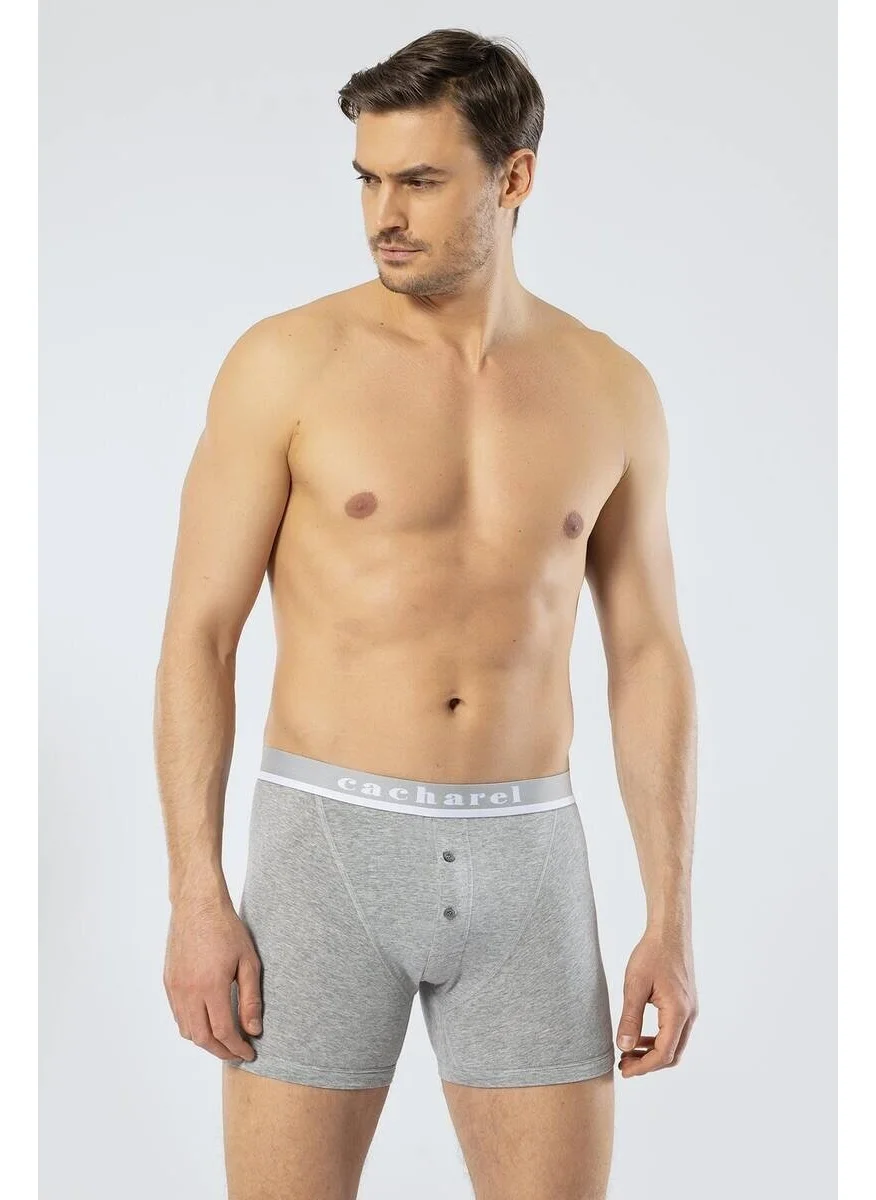 كاشاريل Men's Buttoned Boxer Grey