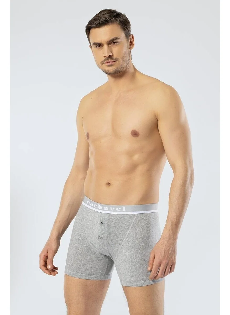 كاشاريل Men's Buttoned Boxer Grey