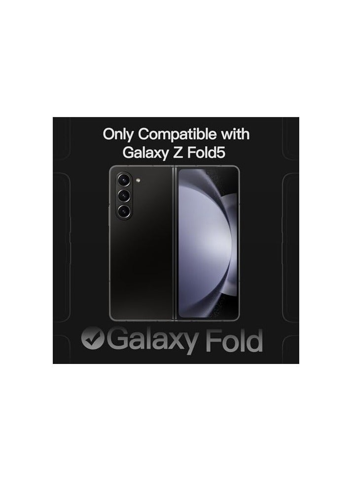 جي تيك حافظة JETech لهاتف Samsung Galaxy Z Fold 5 2023 مع حماية مفصلية، غطاء هاتف صلب واقٍ من البولي كربونات شديد التحمل، لمسة نهائية غير لامعة مضادة لبصمات الأصابع (أسود) - Image 5
