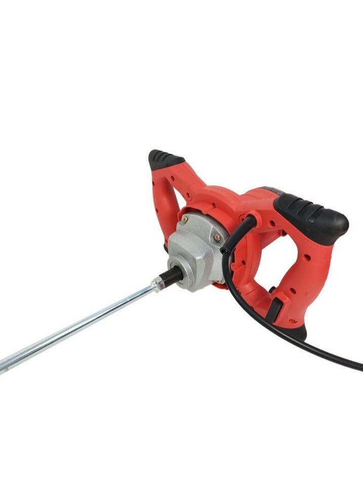 Hi Max M14 Electric Handheld Mortar Mixer 1300W, 2-Handle Heavy Duty Paint & Cement Mixer Drill 220-240V, High-Power Copper Motor with Cooling System, Variable Speed Mixing Paddle for Putty, Grout, Plaster, Concrete & Resin (US/EU Plug) - Image 5