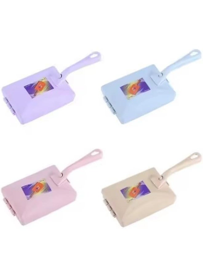 Meetion 4pcs Manual Sweeper For Floors And Carpets, Portable Sweeper For Bed Linens, Handheld Carpet Cleaner For Pet Stains And Strong PP Double Roller Sweeper Brush - Image 1