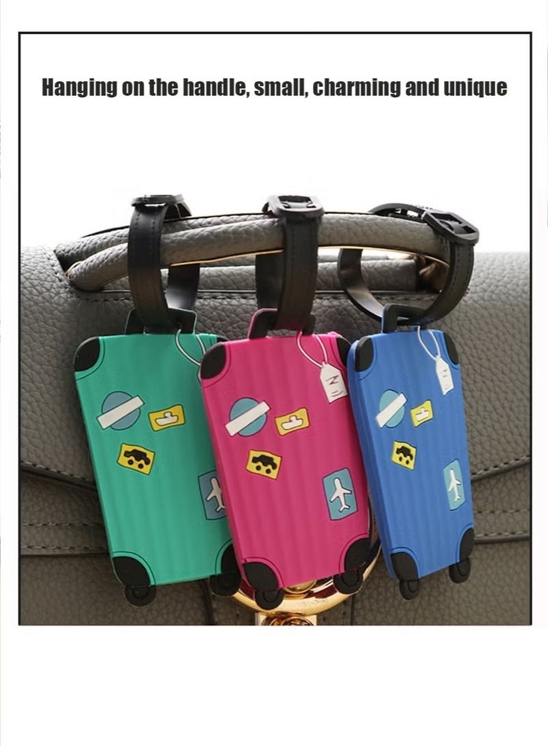 HDWISS 5 Pack Luggage Tags Flexible PVC ID Labels, Colorful Secure Travel Suitcase Bag Baggage Tag Labels for Cabin Bags Carry On Luggage and Suitcases - Image 2