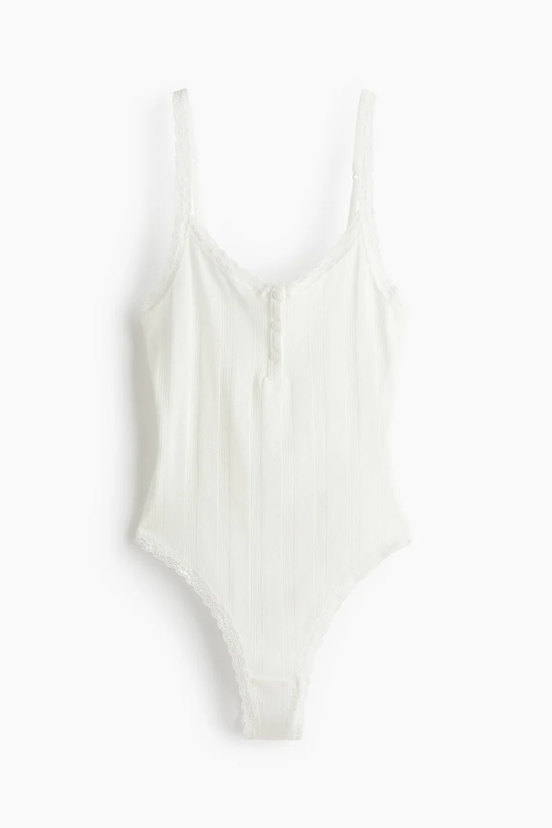 H&M Cotton pointelle body