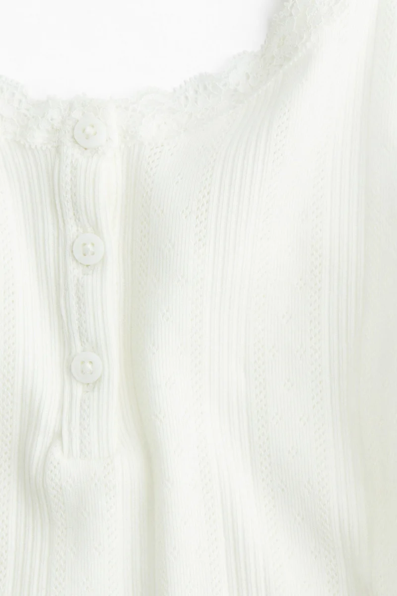 H&M Cotton pointelle body